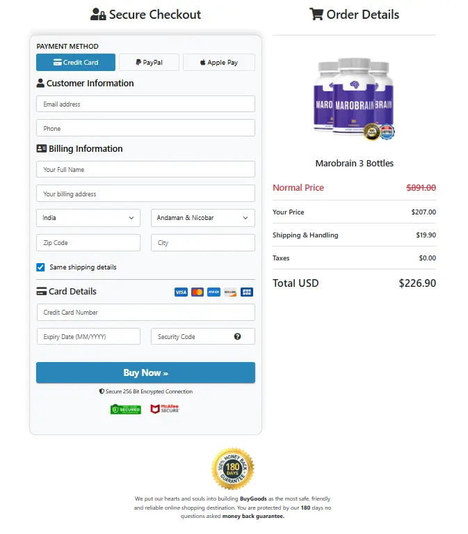 Secure Checkout Form